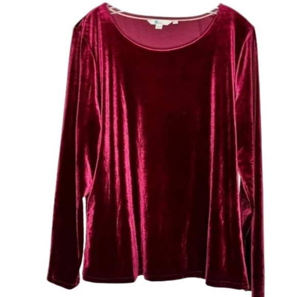 Boden Suki Ruby Velvet Top - Fully Lined - 18 - Picture 2 of 8